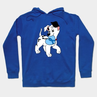 Dalmatian with blue awareness ribbon Hoodie